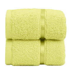 Spread Spain 100% Cotton Face Towel 600 Gsm | Roman Face Towel Super Absorbent Soft & Quick Dry Towels (Canary Yellow) -Set Of 2