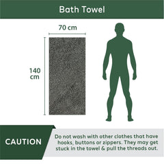 Heelium Bamboo Bath Towel | Lightweight & Quick Drying | Ultra Absorbent Towel 400 Gsm | Pack Of 1 - Grey