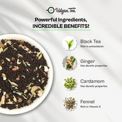 Udyan Tea Punjabi Masala CTC Chai - 250gm, 8.8 Ounce | Premium Black Tea With Cardamom, Ginger & Fennel - Natural, Antioxidant-Rich, Preservative-Free | High Caffeine Tea Leaf