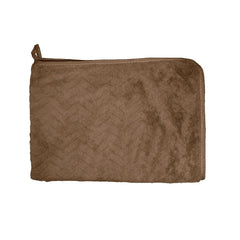 Housse Microfiber Nova Coral Fleece Bath Towel 450 Gsm | Ultra Soft Super Absorbent Towels For Gym, Yoga & Beach (Brown) - Pack Of 1