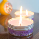 LAVENDER BREEZE DOUBLE WICK FRAGRANCE TIN CANDLE SET OF 2 BEST FOR MOTHER'S GIFT