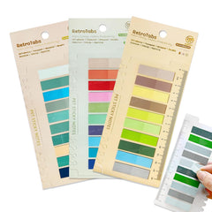 600 Pcs Transparent Sticky Notes, Morandi Pastel Page Markers With Ruler, Clear Index Tabs