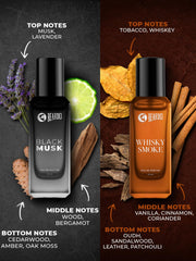 Beardo Ehisky Smoke, Black Musk, Godfather & T Sunamii Assorted Eau De Parfum Gift Set For Men 20ml Each 80ml 2.7 Fl.oz. Pack Of 4