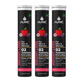 Auric Get Slim Effervescent, Power Of Green Coffee, Green Tea, Grape Seed & Garcinia Cambogia, For Men & Women | 20 Tablets 50gm 0.1lbs Each Pack Of 3