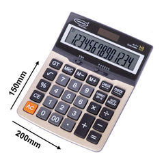 Bambalio BL-714 Large 14 Digits Display 112 Steps Check Metallic Panel & 3 Years Warranty Electronic Calculator