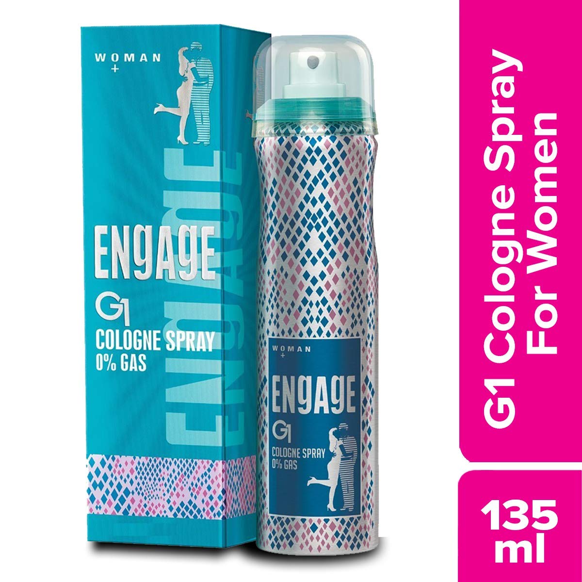 Engage G1 Cologne No Gas Perfume For Women 135ml 4.5 Fl.oz. | Floral & Sweet Fragrance Scent | Skin Friendly Women Perfume Engage G1 Cologne No Gas Perfume For Women 135ml 4.5 Fl.oz. | Floral & Sweet Fragrance Scent | Skin Friendly Women Perfume