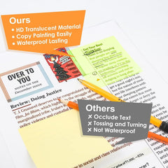200 Sheets Transparent Multi Color Sticky Notes, Self-Stick Note - 3 X 3 Inch, Pack Of 4