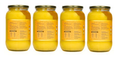 100% Natural A2 Bilona Gir Cow Ghee By Swarnamrit | Traditional Bilona Method Healthy Pure Desi Ghee Good For Cooking & Frying | 4 Litre (1 Litre * 4) 135.2 Ounce | Jar Pack