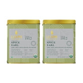 Luxmi Estates Spice Earl Grey Black Tea Blend Pack Of 2 - 100gm Tin, 3.5 Ounce Each | USDA Certified Organic Tea - Caffeinated Herbal Tea | Made With Cinnamon, Cardamom, Cloves, Black Pepper