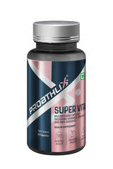 Proathlix Super - Vita Multivitamin Vitamin A, B1, E, Zinc | Supports General Health & Boost Immunity | 60 Capsules , 100gm 0.2lbs