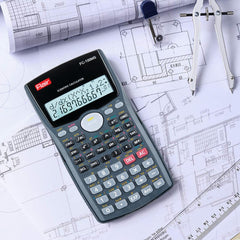 Flair FC-100MS Desktop Series Scientific Calculator | 300 Functions With 40 Scientific Calculations | Two Line Display | 10 + 2 Digits Calculator | For Student & Financial Work | Black