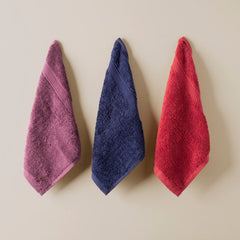 Wakefit Face Towel 500 Gsm | Gym Towel For Men Workout Towel Set Face Towel For Women | Set Of 3 (Chillipepper, Grapewine & Navyblue)