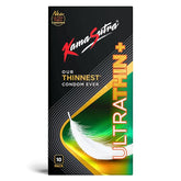 Kamasutra Ultrathin+ Condoms For Men For Closest Feel For Couple, Clear, 10 Count