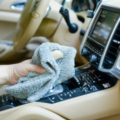 Auto Hub Microfiber Cloth 600 Gsm | Ultra Soft- Edgless & Dual Sided Microfiber Cloth Lint & Streakfree Car Cleaning Cloth - Grey (Pack Of 3)