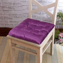 Long Chair Pad, Chair Back Rest Pillow, Cotton Long Seat Cushion, Purple | Rocking Chair Cushion, Living Room, Versatile Use | Flower Chair Pad For Meditation, Lightweight - Pack Of 2