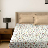 Double Bedsheet For Queen Size - 90 X 100 Inches, Multicolor With 2 Pillow Cover | Soft, Breathable & Fade Resistant | Comfortable For All Seasons