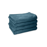 Housse Premium Microfiber Face Towel 600 Gsm | Korean Beauty Ultra Absorbent, Odour-Free, Quick Dry Face Towel (Pack Of 4) - Pacific Green