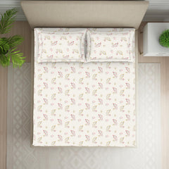 King Size Double Bedsheet 2 Matching Pillow Cover - 108 X 108 Inches, Multicolor | Durable & Long Lasting Wrinkle Resistant Fabric - All Season Comfort