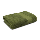 Trident 100% Cotton Towels For Bath Large Size Soft & Absorbent 450 Gsm | Urban Comfort (Olive)