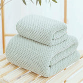 Linear Microfiber Bath Towel & Hand Towel 300 Gsm | Microfiber Bath Towels For Large Size For Men & Women (Green)