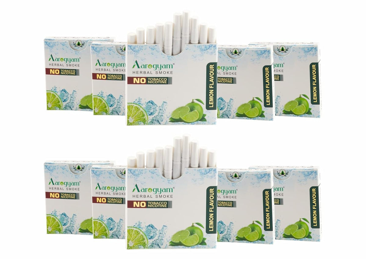 Lemon Flavour Cigarette For Relieve Stress & Mood Enhance - 10 Sticks In Each Packet | No Bad Smell, Non Addictive, No Harmful - Tobacco & Nicotine Free