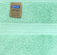 Bombay Dyeing Plain Santino 500 Gsm Cotton Hand Towel Set - Sea Green (2 Piece)
