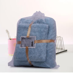 Homecloud Ultra Soft 1 Bath + 1 Face Towel 700 Gsm | 3x Softer Than Cotton Towels Highly Absorbent & Ultra Fast Dry Towel | Set Of 2 (Blue)