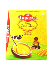 100% Natural Shudh Cow Ghee By Tapasya | Curd Churning Bilona Method Pure Desi Ghee For Muscles | (500ml) 16.9 Ounce | Box Pack