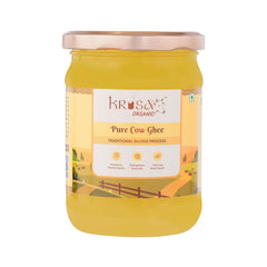100% Natural Cow Ghee By Krisa Organic | Rich In Nutrients & Vitamins A, D Healthy Pure Desi Ghee Good For Boost Immunity | (500ml) 16.9 Ounce | Jar Pack