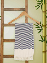 Ramraj Cotton Premium Bamboo Bath Towel 400 Gsm | Lightweight Soft Touch Quick Drying Highly Absorbent Bath Towel (Blue)