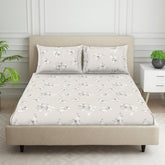 Double Bedsheet For Queen Size 2 Matching Pillow Cover - 88 X 100 Inches, Grey | Durable & Long Lasting Wrinkle Resistant Fabric - Skin Safe & Super Soft