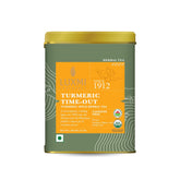 Luxmi Estates Turmeric Timeout Spice Herbal Tea - 100gm, 3.5 Ounce, 50 Cups | USDA Certified Organic Herbal Tea - Caffeine Free Herbal Tea | Made With Turmeric, Ginger, Cardamom, Black Pepper