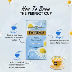 Twinings Pure Chamomile Infusion Tea - 100gm, 3.5 Ounce, 100 Envelope Tea Bags | Promotes Good Sleep, Stress Relief, Relax - Light & Gentle Taste, Caffeine Free