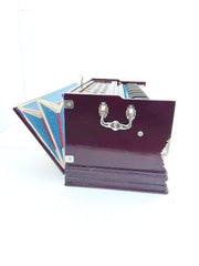 Musical Instrument Harmonium With Cover - 7 Stopper, Double Bellow, 39 Keys, Two Reed (Bass-Male) | Two Side Carry Handles, Jaali Frame On Keys
