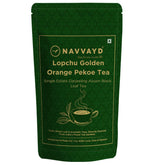 Navvayd Lopchu Golden Orange Pekoe Darjeeling Tea - 50gm, 1.7 Ounce, 25 Cups | Loose Leaf Tea With Real Musk Flavor & Smoky Taste - Low Caffeine Assam Black Tea
