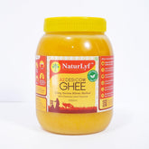 Natural A2 Desi Cow Ghee By Naturlyf | Churning With Bilona Method Indian Breed Cow Milk Desi Ghee Good For Digestion | (1 Litre) 33.8 Ounce | Jar Pack