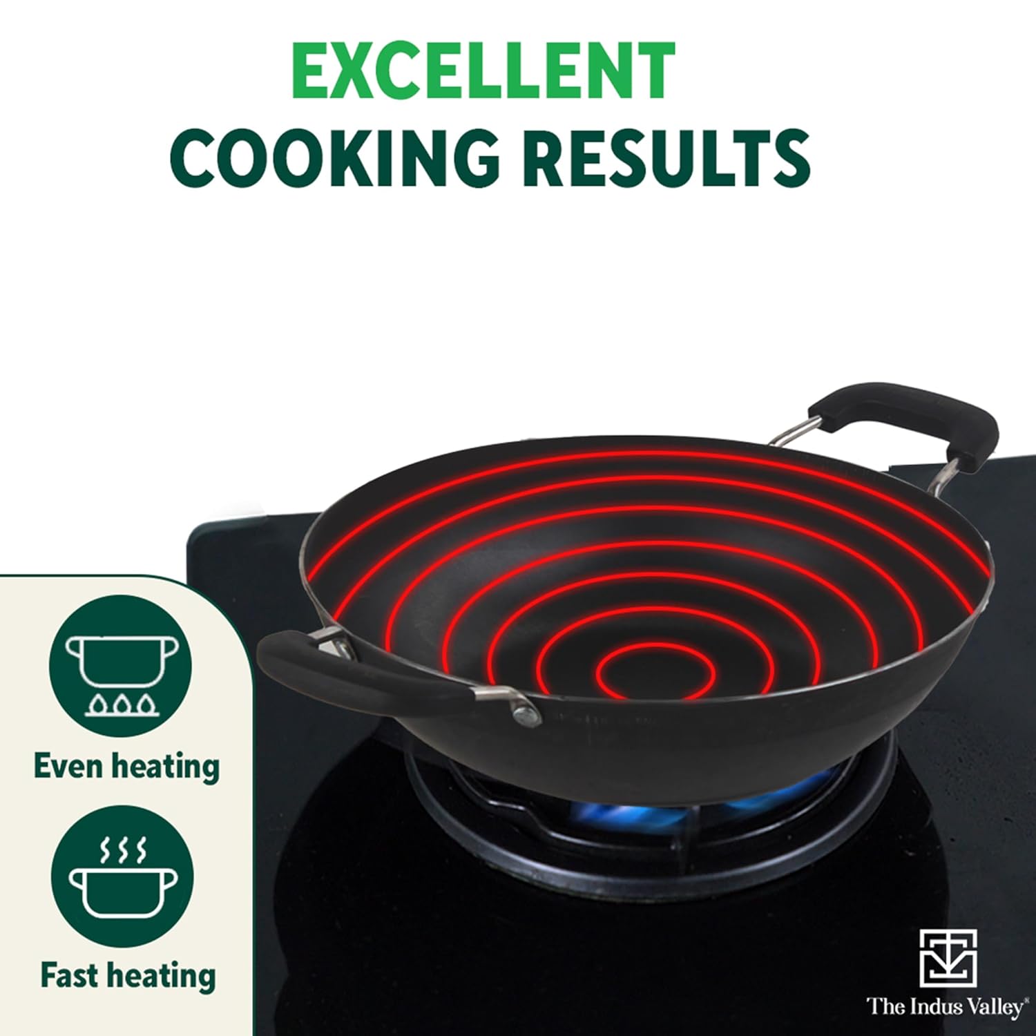 Pre-Seasoned Black Iron Kadai With Bakelite Handle - 25.4cm, 10 Inch, 1.7 Liters, 0.9 Kg | Induction Friendly, Naturally Non Stick Kadhai Pre-Seasoned Black Iron Kadai With Bakelite Handle - 25.4cm, 10 Inch, 1.7 Liters, 0.9 Kg | Induction Friendly, Naturally Non Stick Kadhai