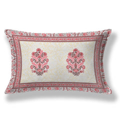 Soft Cotton Single Size Bedsheet With 1 Pillow Cover - 60 X 90 Inches, Cream & Red | Durable For Everyday Use - All Season Comfort