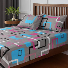 Comfort Single Bed Sheet With One Pillow Cover - 68x90 Inch, Grey | Premium Cotton Quality – Soft & Breathable