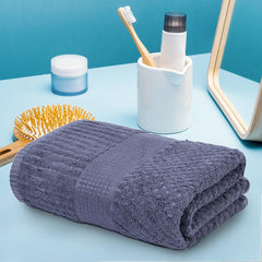 Mush Hearth & Haven Bamboo Large Size Bath Towels 450 Gsm | Bamboo Bath Towel Soft, Highly Absorbent & Quick Dry (Moon Grey) - Pack Of 1