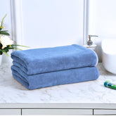 Black Gold The Finer Touch Microfiber Bath Towels 1000 Gsm | Super Absorbent, Lightweight, Ultra-Soft, Fade Resistant (Royal Blue) - Pack Of 2