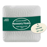 Memory Foam Square Cushion Pillow, For Car, Sofa, Diwan, Bed, Chair - XXL King Size - 24 X 24 Inch | Premium Decorative Square Cushion For Sofa | Throw Pillow For Back Support - Pack Of 1
