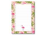 A5 Notes/To Do List Notepad, Beautiful Checklist Pad, Tear-Off Sheets (Flamingo, Pink) Pack Of 1
