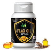 My Herbal Remedies Flax Seed Softgels, Omega - 3 Supplement With Epa & Dha 500mg, Omega-3 Fatty Acids, Fibre & Lignans | 90 Softgels 150gm 0.3lbs