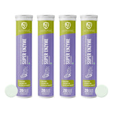 Nutrileague Super Enzyme Quick Relief Indigestion,100% Natural, Alpha Galactosidase, Lipase, Protease, Lactase Better Metabolism & Gut Health | 20 Effervescent Tablet, 100gm 0.2lbs Each Pack Of 4