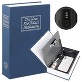 Label Book Locker Dictionary Stainless Steel Hidden Safe Jewellery Box, Cash Locker For Home & Office (18 X 12 X 5.5 Cm) Colour - Blue, Lock Type - Combination