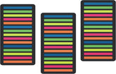 Sticky Index Tabs Label Highlighter Strips, Transparent Flags Notes Stickers - Packs Of 3