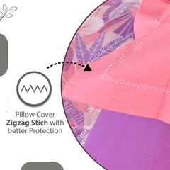 Cotton Double Bedsheet With 2 Pillow Covers - 87 X 100 Inches, Purple & Pink | Smooth & Comfortable For Daily Use - All Weather Coziness & Bedroom Style