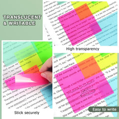 50 Sheets Transparent Sticky Notes | Self Sticky Notes Waterproof Pet Markers | (1 Pad, Purple)