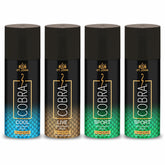 St. john Cobra Sports , Sports ,cool & Live Deodorants Body Spray 600ml 20.2 Fl.oz. Pack Of 4 | For Unisex Perfect For Dailywear Perfume